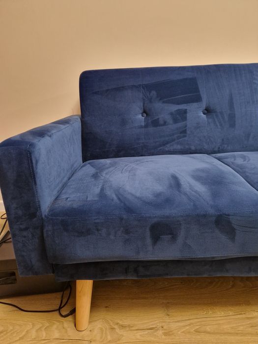 Canapea nouă culoare albastru regal