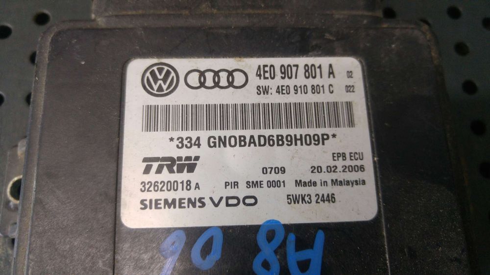 Modul calculator frana de mana audi a8 d3 4e2 4e8 4e0907801a 4e0907801c 32620018a 5wk32446