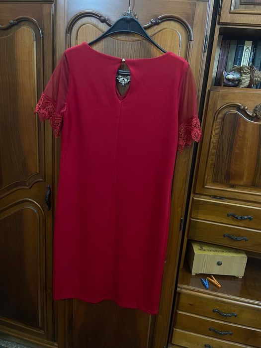 Платье красное нарядное 46 размер Турция