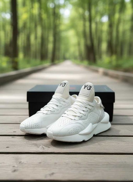 Adidasi Y3 Kaiwa Alb - Full Box - Calitate Premium