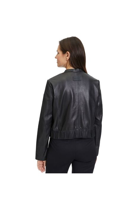 Geaca Scurta de Piele Dama Mauritius Neagra MWAmalie