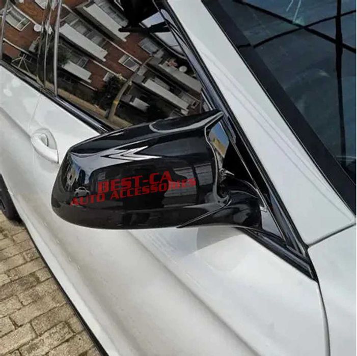 Capace oglinzi cu cleme pentru montaj direct Batman / M-Style compatibile cu BMW Seria 5 F10, F11 (2010-2013) pre lci – Negru Lucios