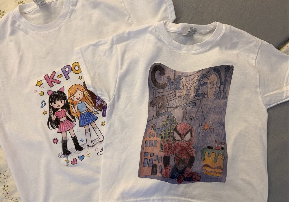 Детски рисунки върху тениски
