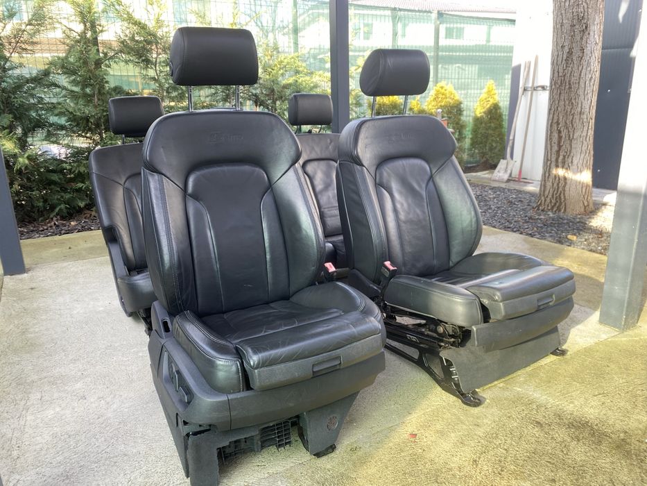 Interior Audi Q7 S-line cu 7 locuri si incalzire in scaune 2008-2015