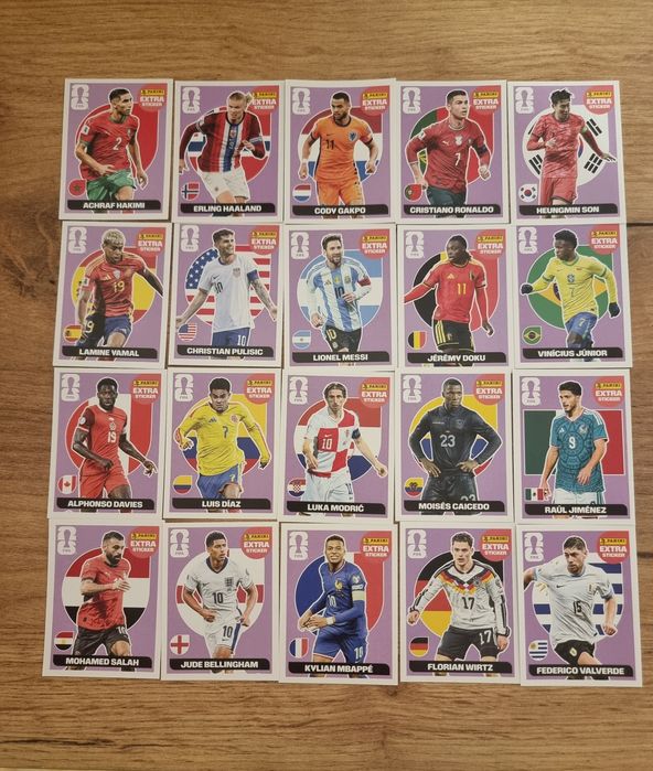 Set complet extra sticker mov / purple  world cup 2026 Panini