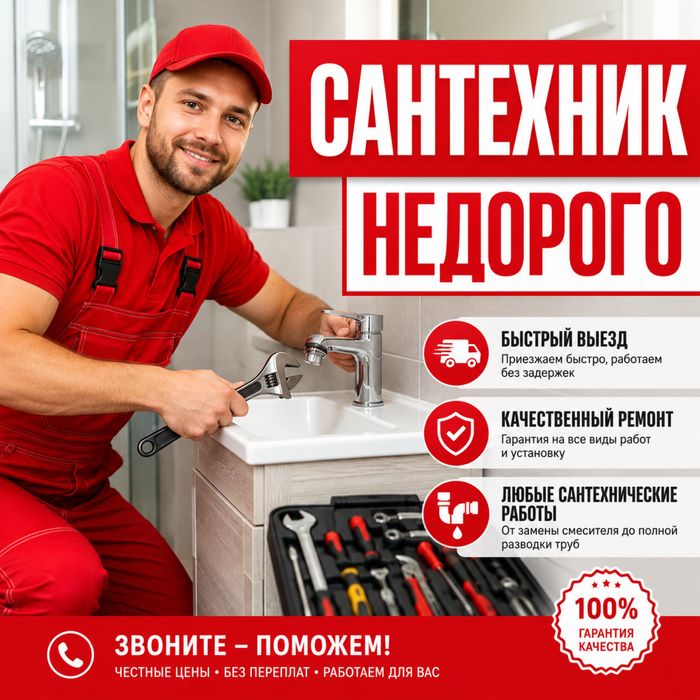 Сантехник 24/7 прочистка канализации крот срочный выезд скидки