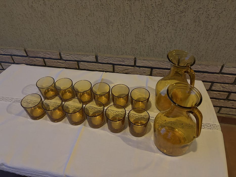 Set masa sticla transparenta