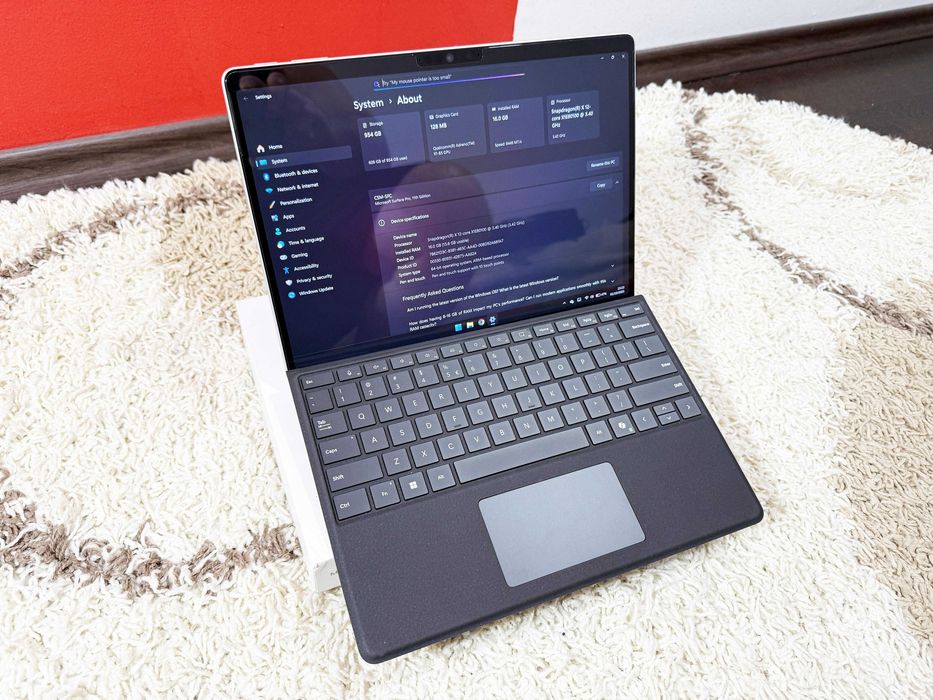 Microsoft Surface Pro 11 Snapdragon X Elite OLED 1TB 16GB Platinum + tastatura cover US