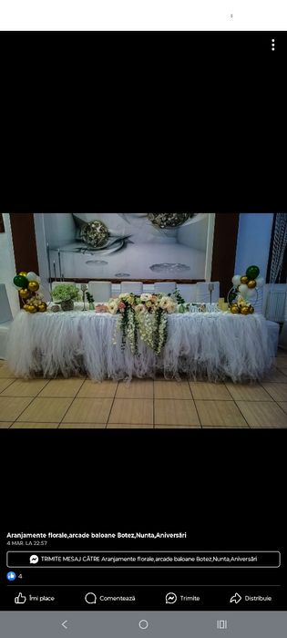 Aranjamente florale/Arcade baloane/Foto/Video pentru evenimentul tau !