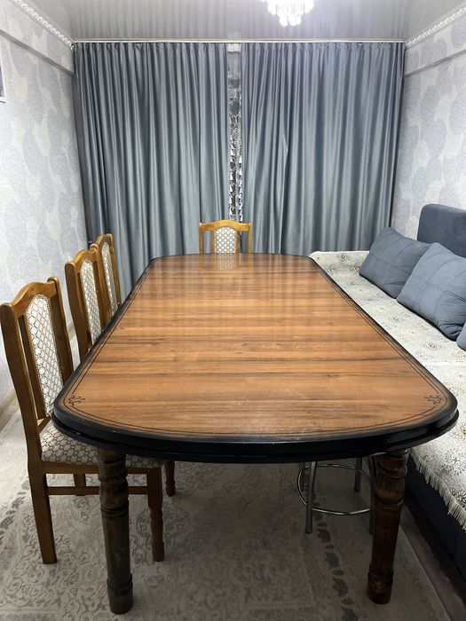 стол трансформер с стульями