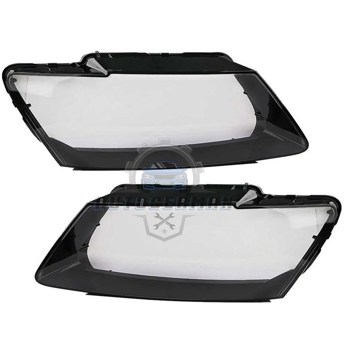 Audi Q5 2008 2009 2010 2011 2012 капаци фарове стъкло предни фарове крушки xenon Ауди Кю5 защита фар ремонт фар тунинг аксесоар авточаст