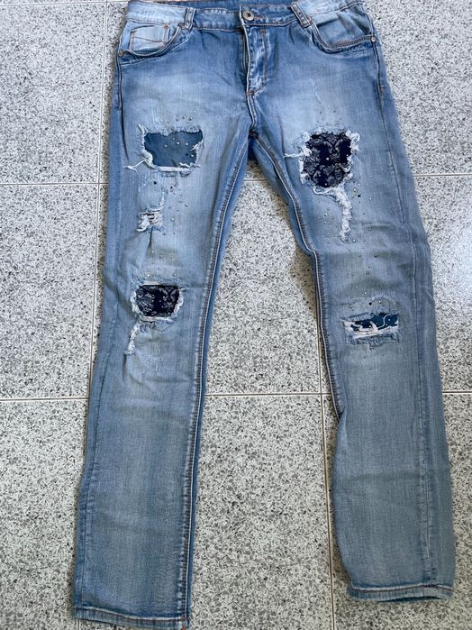 Дънки летни на кръпки