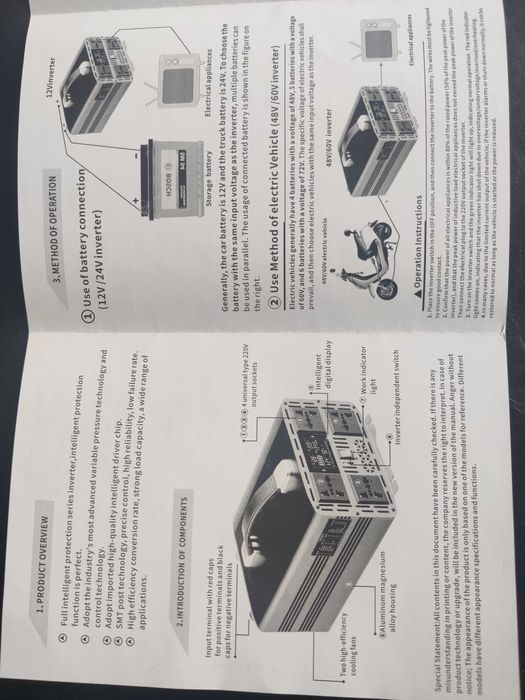 EASUN 4000W DC 12V AC 220V инвертор чиста сунусоида