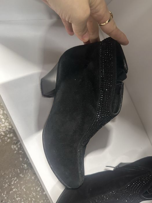 Полусапожки натуральная замша