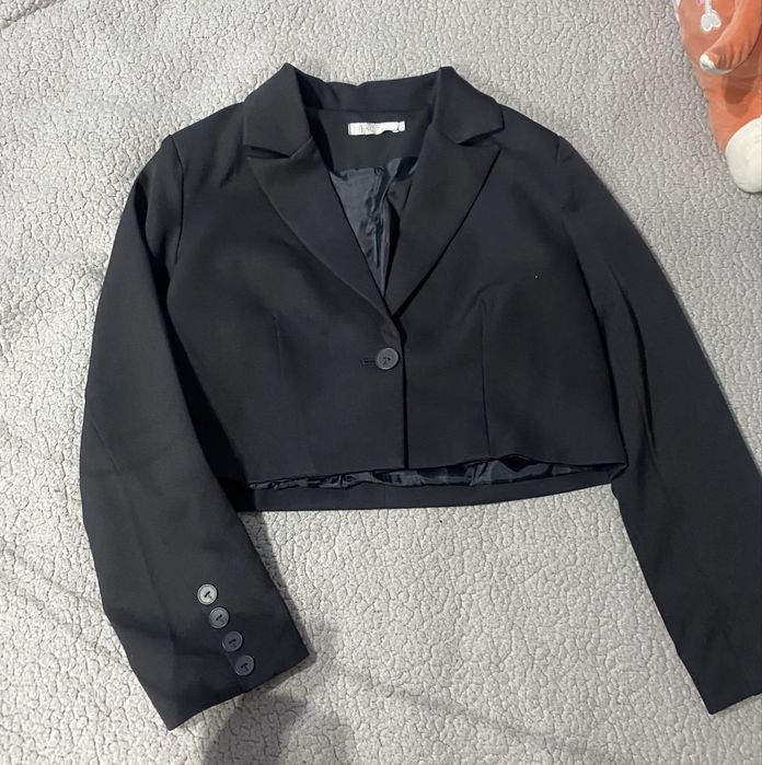 Укороченный пиджак,черный,46 размер