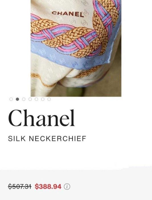 Chanel оригинал винтажный шёлковый платок