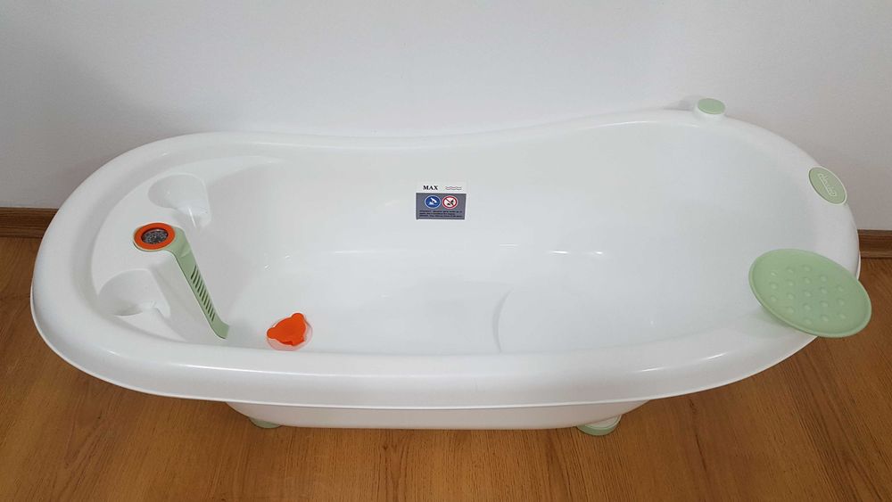 Бебешка вана с подложка Chipolino Bubble, минт 91 см