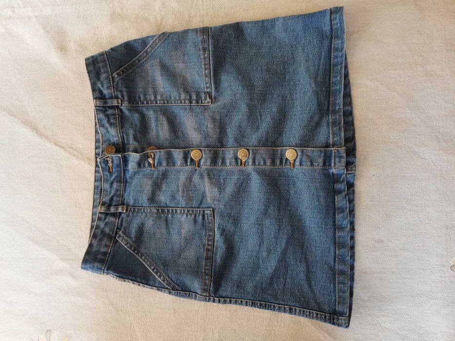 Дънкови поли+лятна блузка