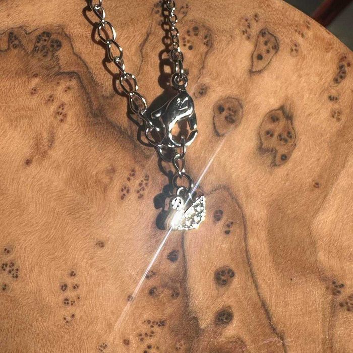 Lănțișor Swarovski Swan / Lebădă Albastră - nou, în cutie