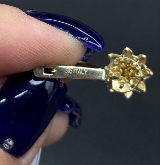 Золото 585  Серьги