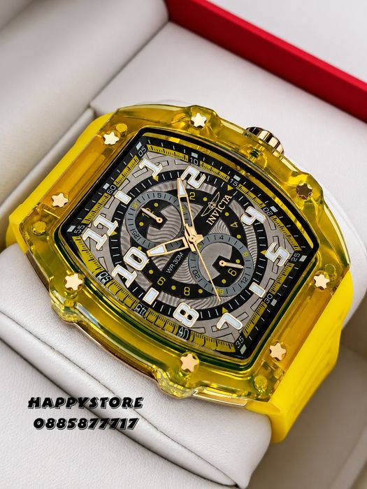 INVICTA Cyclone Yellow/Gold 49 mm, Инвикта нов мъжки часовник