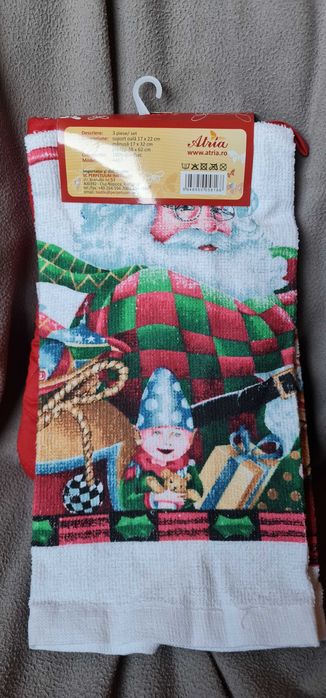 Set 3 piese de bucătărie pentru Crăciun