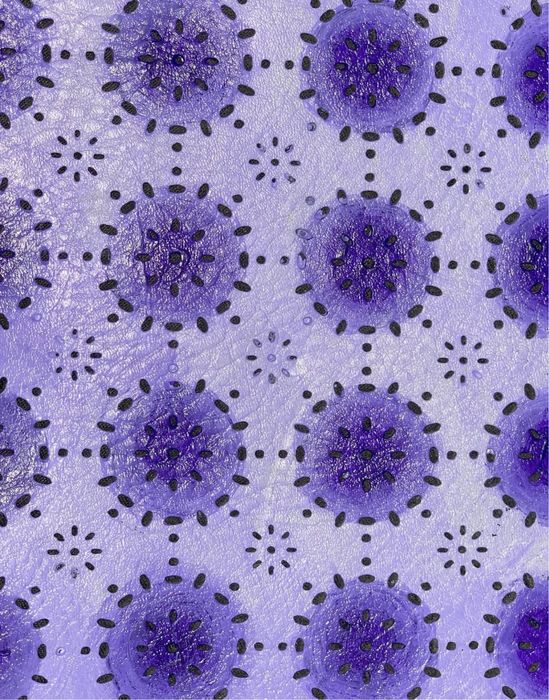 Ръчно рисувана дамска кожена чанта