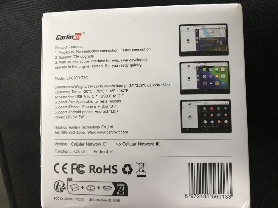 Carlink kit for TESLA Car Play Android Auto