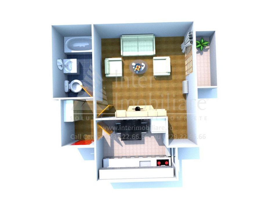 Apartament  1 camera Galata , 41 metri, etaj 3 Cod:161842