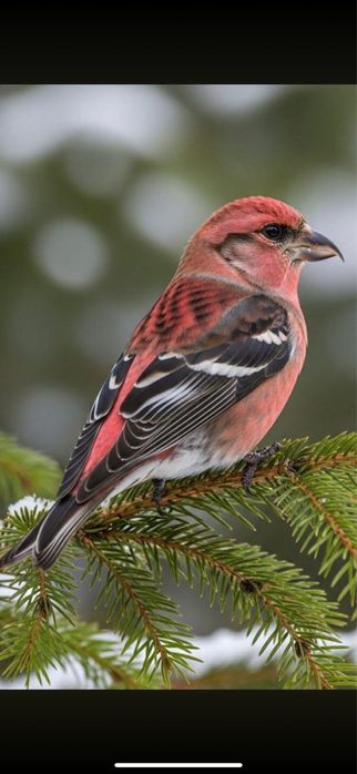Клесты поющие пара самка самец