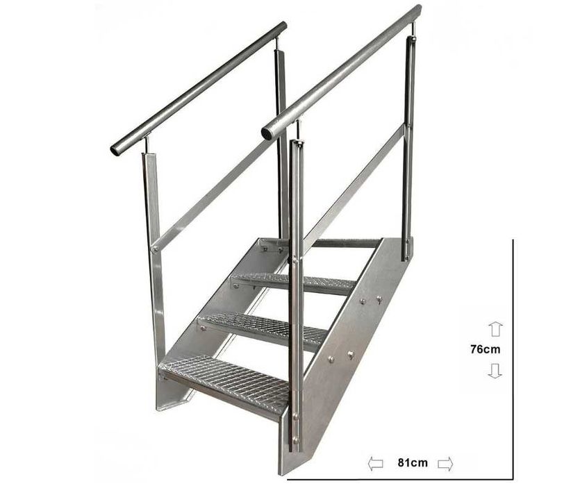 Метално стълбище 4 стъпала | Външни стълби | Поцинковано