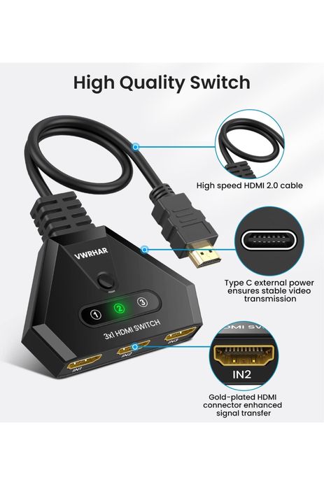 3 портов HDMI switch/ превключвател