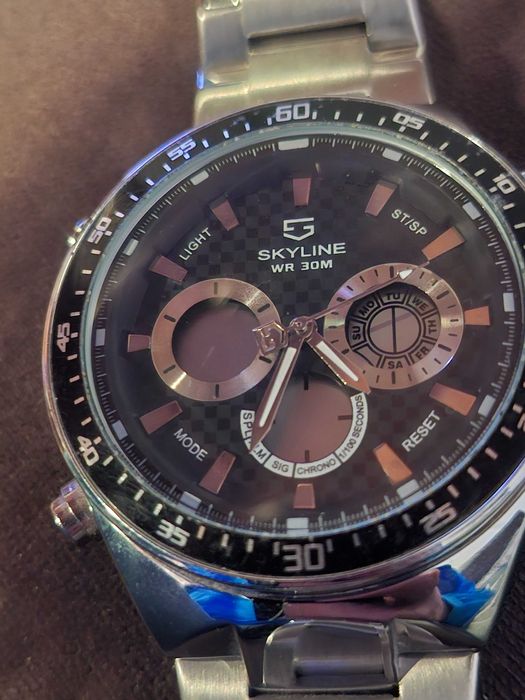 Мъжки часовник Skyline WR30M с двойно време, хронограф, 3 АТМ