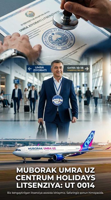 Centrum Holidays Umra Uzb Shayxontohur To'g'ri Reys Muborak Umra Paket