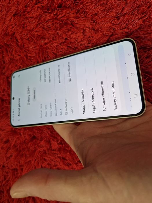 -Samsung S24Plus, Silver, 256Gb, 12Ram, ireprosabil, stare perfecta, d