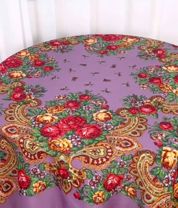 Batic / sal etno 107x107 cm cu franjuri