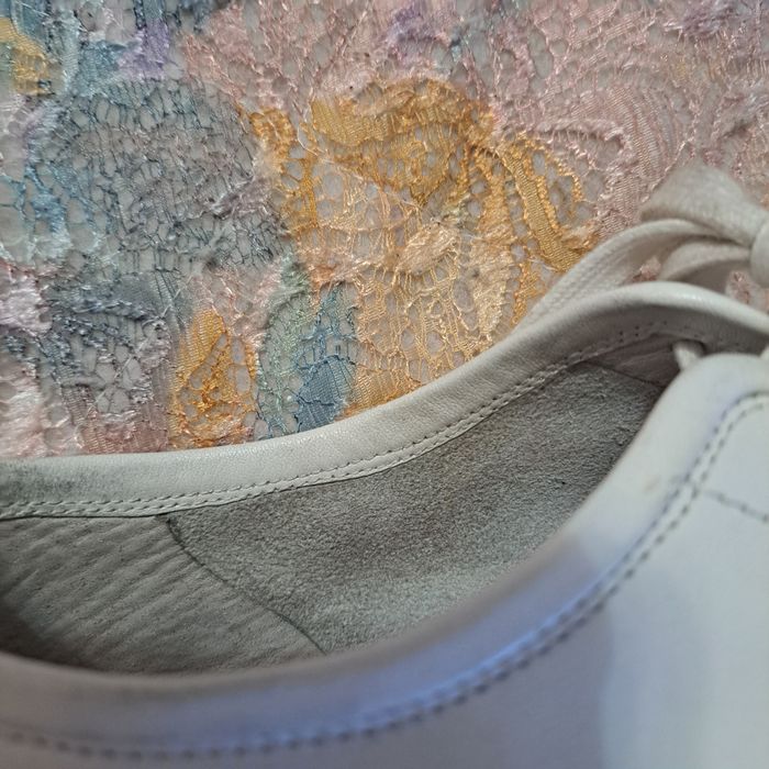 Макасины белые кожанные