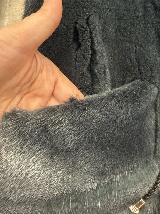 Норковая шуба с капюшоном