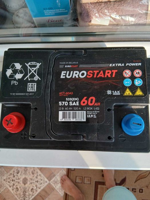 Продам аккумулятор EUROSTART (Беларусь)