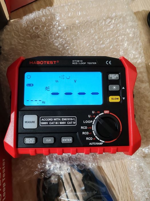 Aparat de masura digital Habotest HT5910, Tester RCD, LOOP, AUTORAMP, Afisaj LCD
