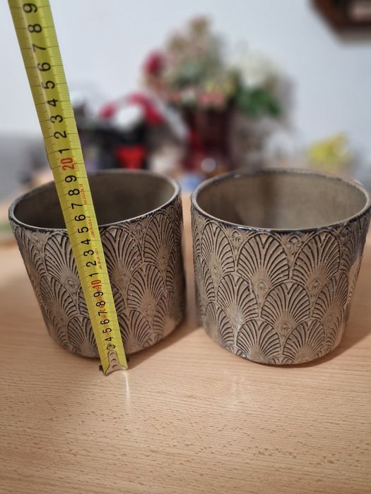Set 2 ghivece mască ceramică premium PTMD Collection – NOI