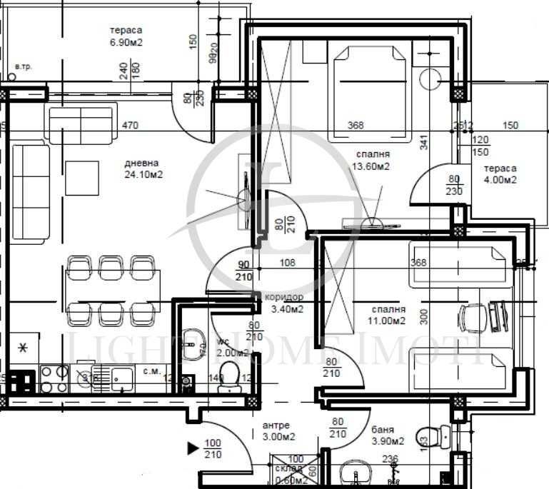 Реф. 2320 Тристаен Апартамент / кв. Беломорски