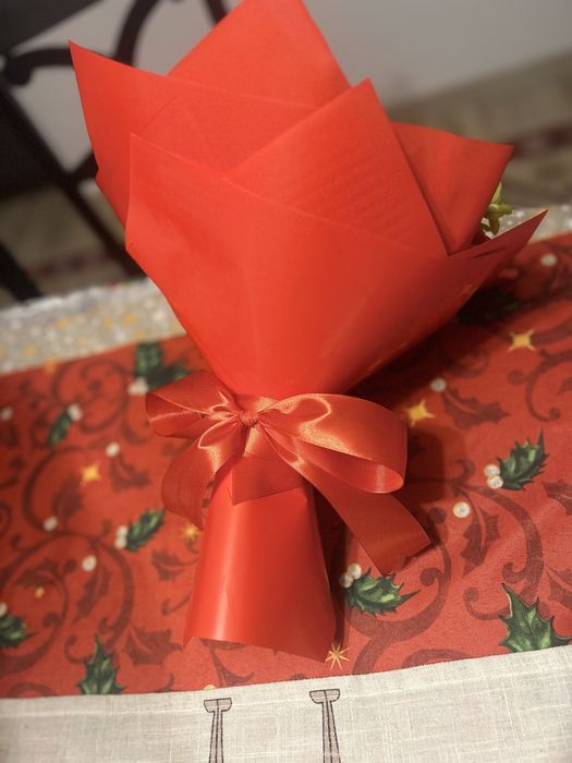 Buchet trandafiri satin