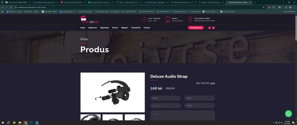 Deluxe Audio Strap casca VR pentru HTC VIVE ca NOU