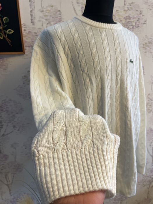Pulover barbati gros/iarna/100% lana Lacoste XXL nou cu eticheta