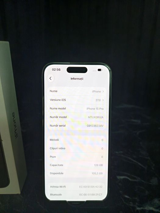 Noble Amanet - iPhone 15 Pro - 128 GB - Impecabil
