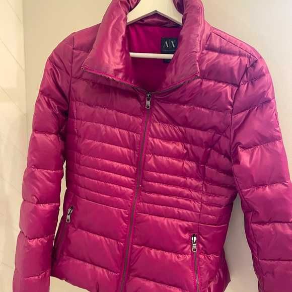 Geacă Armani Exchange, din puf  şi pene de rață, autentică