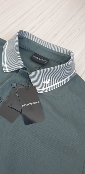 Emporio Armani  Pique Pima Cotton Mens L НОВО! ОРИГИНАЛ Мъжка Тениска