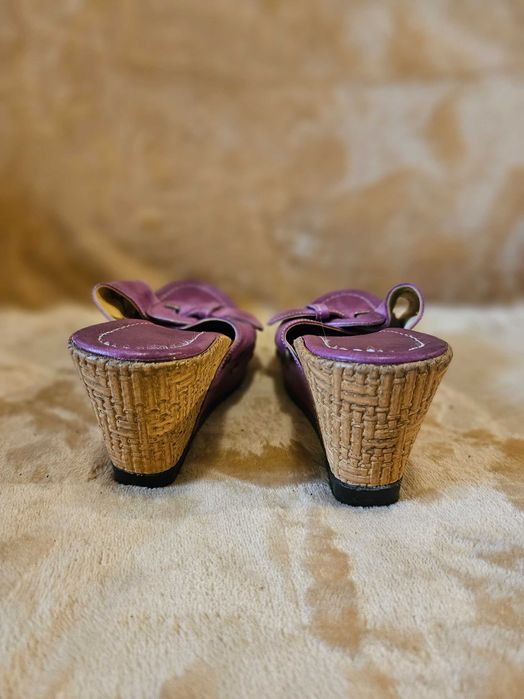 Saboti sandale mov piele 38