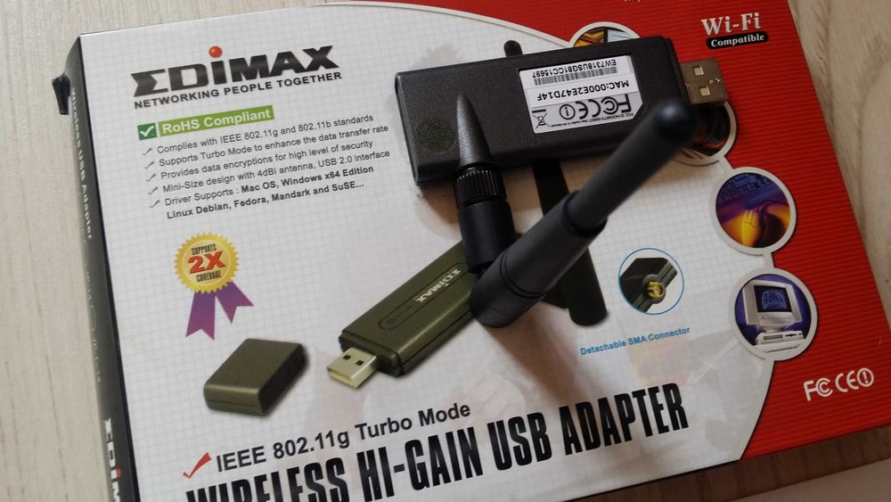 Placa WIFI USB pentru laptop sau PC cu antena